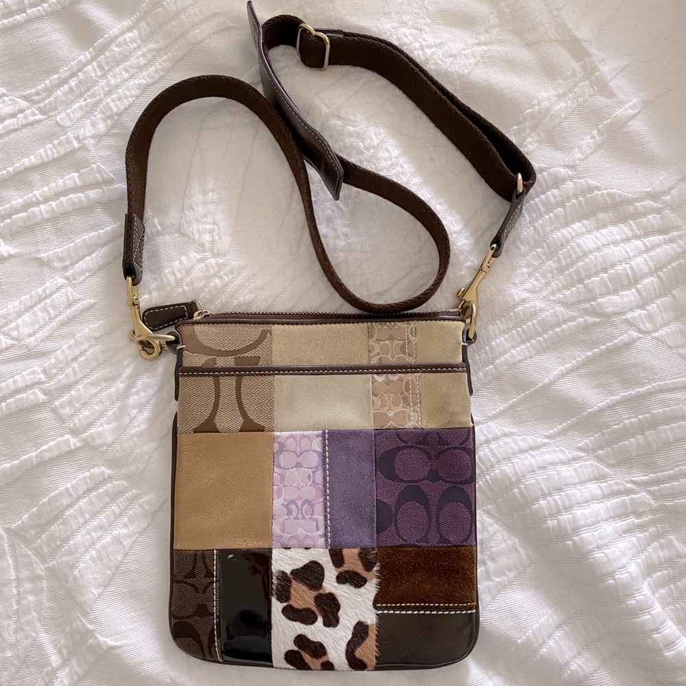 Authentic Coach patchwork crossbody bag